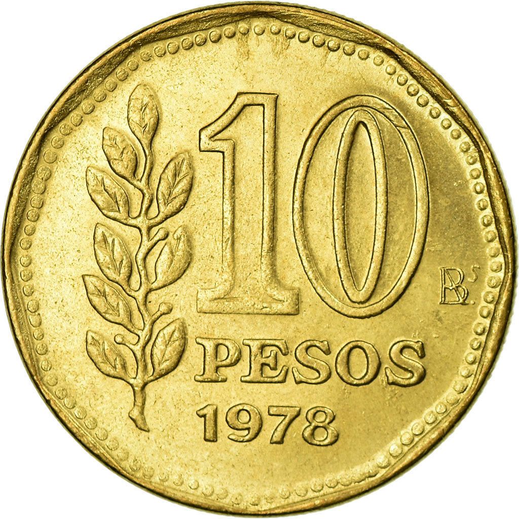 Coin, Argentina, 10 Pesos, 1978, EF(40-45), Aluminum-Bronze, KM:72