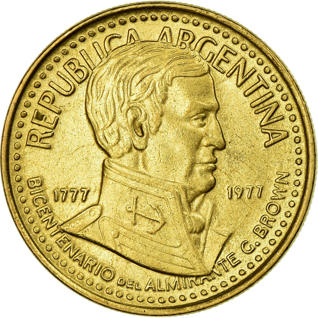 Coin, Argentina, 10 Pesos, 1977, EF(40-45), Aluminum-Bronze, KM:72