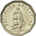 Moneta, Argentina, 5 Pesos, 1963, BB, Acciaio ricoperto in nichel, KM:59