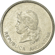 Coin, Argentina, 50 Centavos, 1988, EF(40-45), Aluminum, KM:90