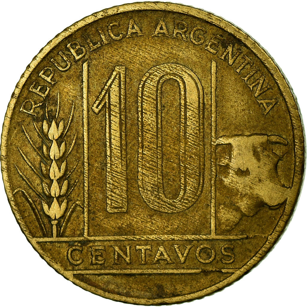 Münze, Argentinien, 10 Centavos, 1950, S+, Aluminum-Bronze, KM:41