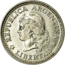 Coin, Argentina, 10 Centavos, 1957, EF(40-45), Nickel Clad Steel, KM:54