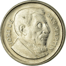Coin, Argentina, 10 Centavos, 1956, AU(55-58), Nickel Clad Steel, KM:51