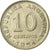 Coin, Argentina, 10 Centavos, 1954, EF(40-45), Nickel Clad Steel, KM:51