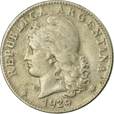 Coin, Argentina, 20 Centavos, 1929, VF(30-35), Copper-nickel, KM:36