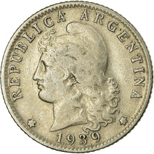 Moneda, Argentina, 20 Centavos, 1939, BC+, Cobre - níquel, KM:36