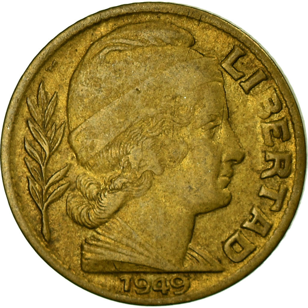 Coin, Argentina, 5 Centavos, 1949, VF(30-35), Aluminum-Bronze, KM:40