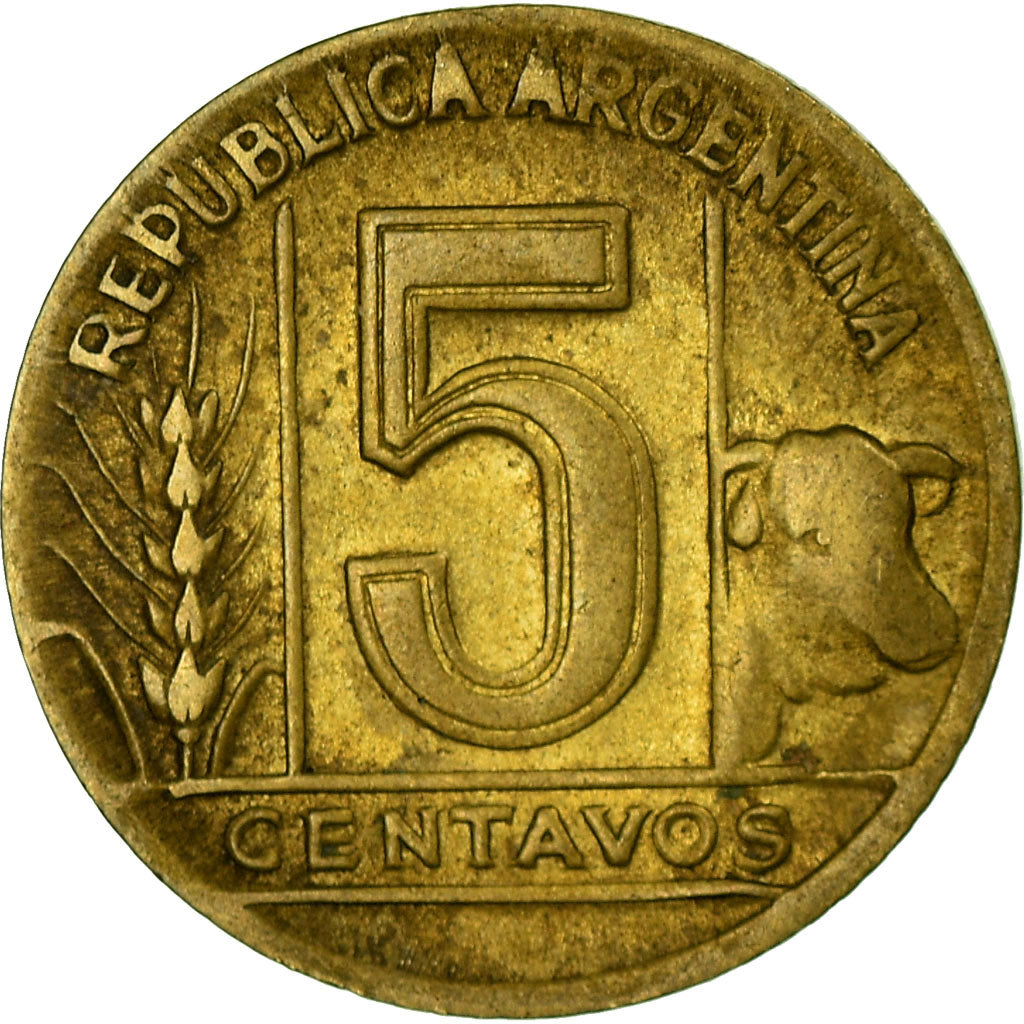 Coin, Argentina, 5 Centavos, 1949, VF(30-35), Aluminum-Bronze, KM:40