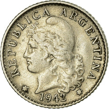 Coin, Argentina, 5 Centavos, 1942, EF(40-45), Copper-nickel, KM:34