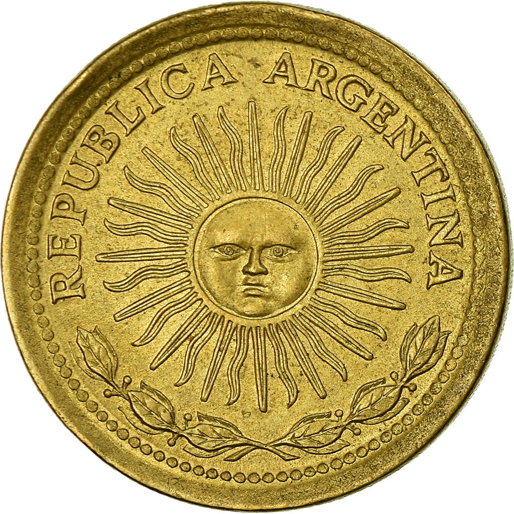 Coin, Argentina, Peso, 1975, EF(40-45), Aluminum-Bronze, KM:69