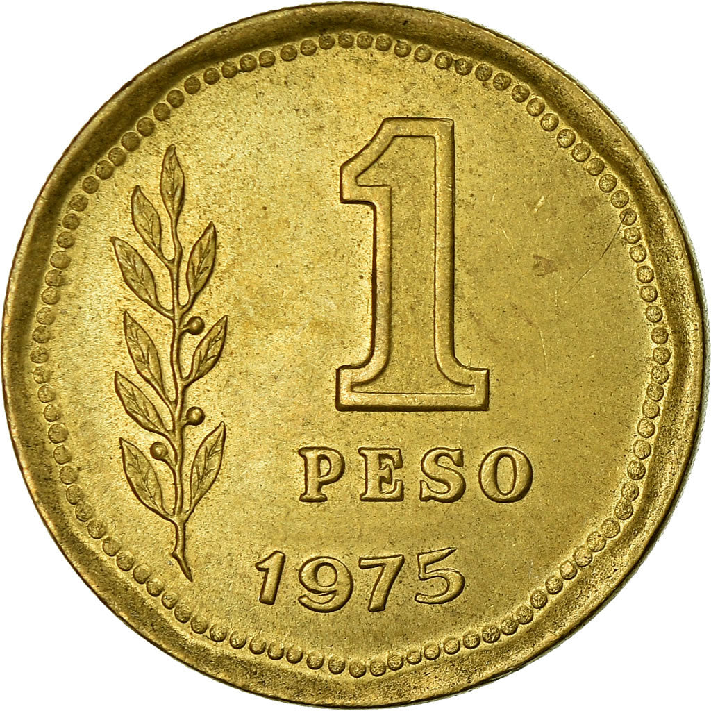 Coin, Argentina, Peso, 1975, EF(40-45), Aluminum-Bronze, KM:69