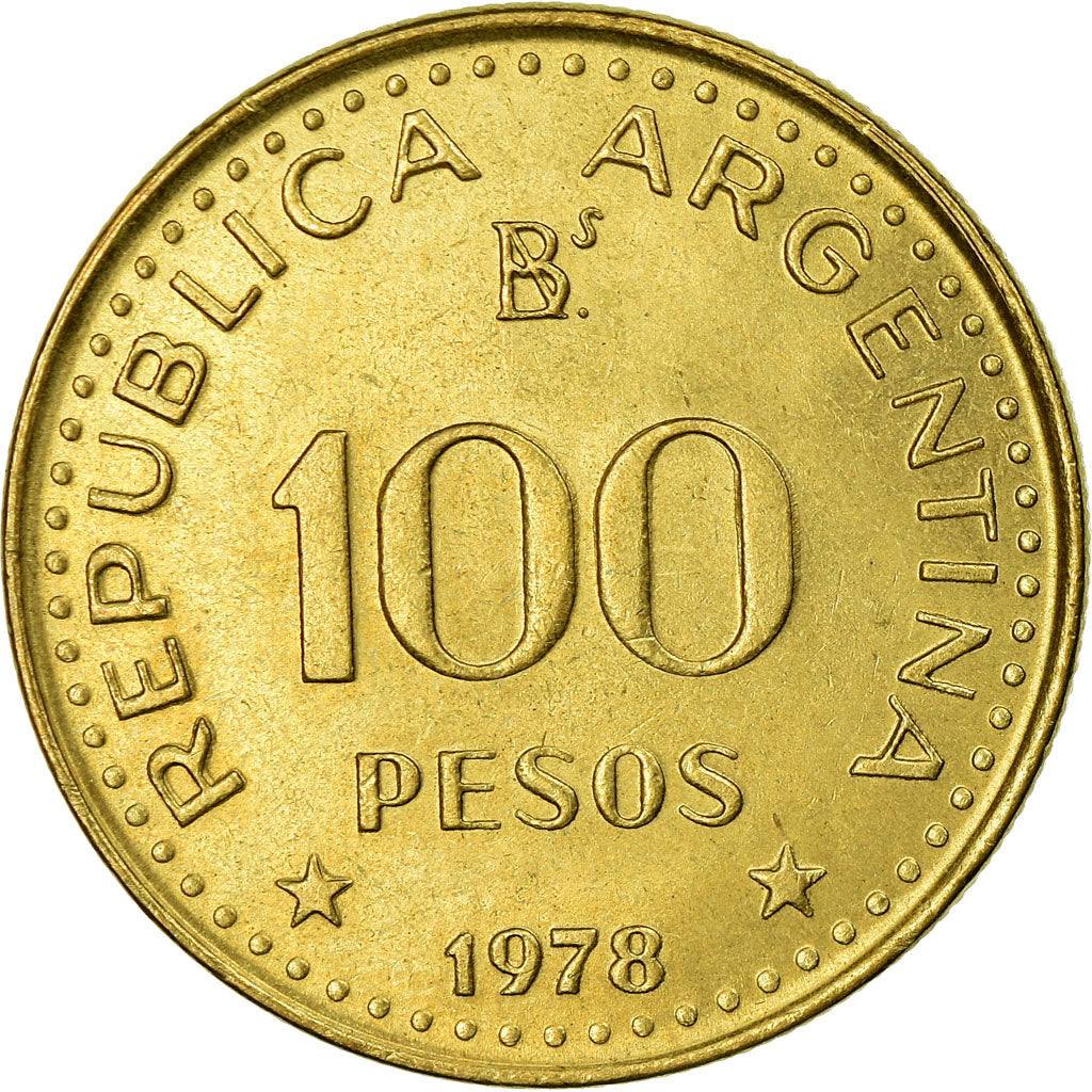 Monnaie, Argentine, 100 Pesos, 1978, SUP, Aluminum-Bronze, KM:82