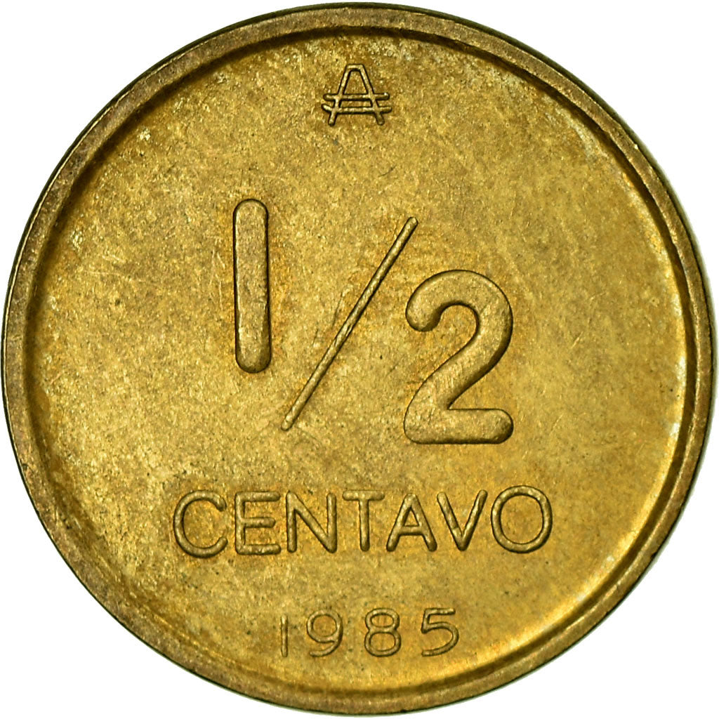 Coin, Argentina, 1/2 Centavo, 1985, EF(40-45), Brass, KM:95
