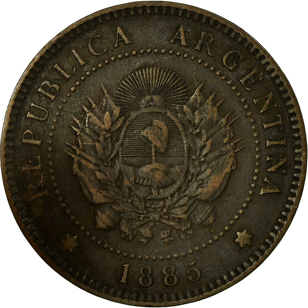 Coin, Argentina, Centavo, 1885, VF(20-25), Bronze, KM:32