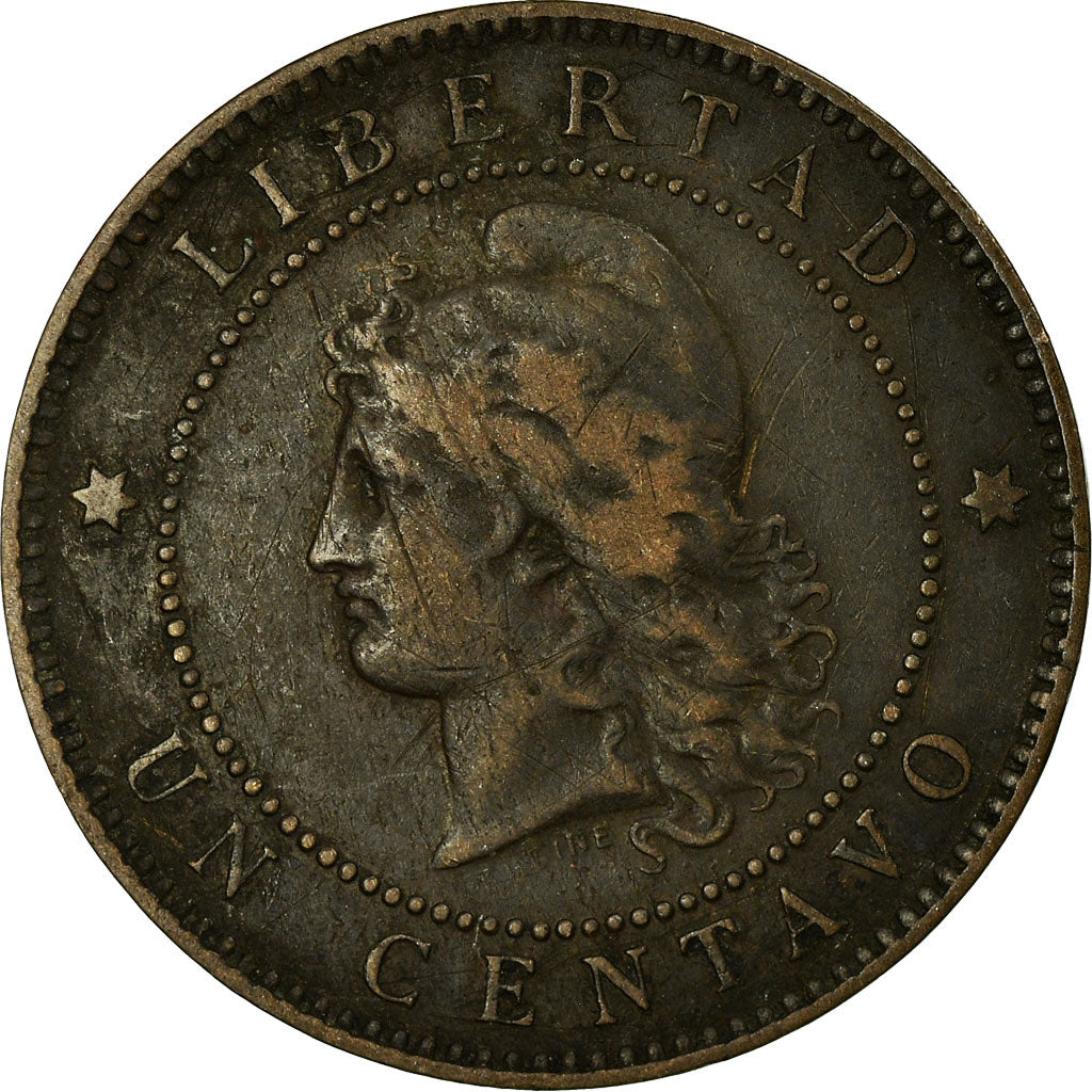 Coin, Argentina, Centavo, 1885, VF(20-25), Bronze, KM:32