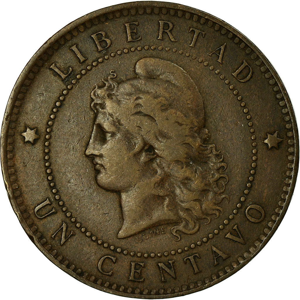 Coin, Argentina, Centavo, 1894, VF(30-35), Bronze, KM:32
