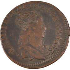 FRANCE, Liard de France au buste juvénile, deuxième type, Liard, 1656, Limoges,