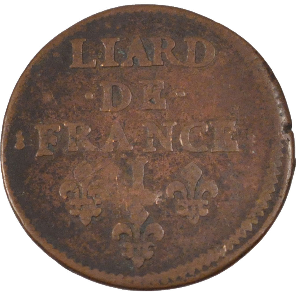 FRANCE, Liard de France au buste juvénile, deuxième type, Liard, 1656, Limoges,