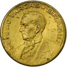 Coin, Brazil, 10 Centavos, 1945, EF(40-45), Aluminum-Bronze, KM:555a.2