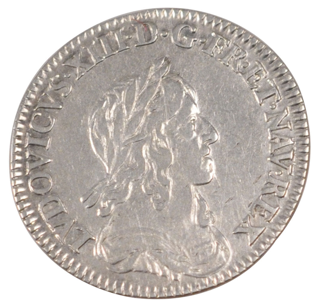 FRANCE, 1/12 Ecu, 1643, Paris, EF(40-45), Silver, Gadoury #46, 2.19