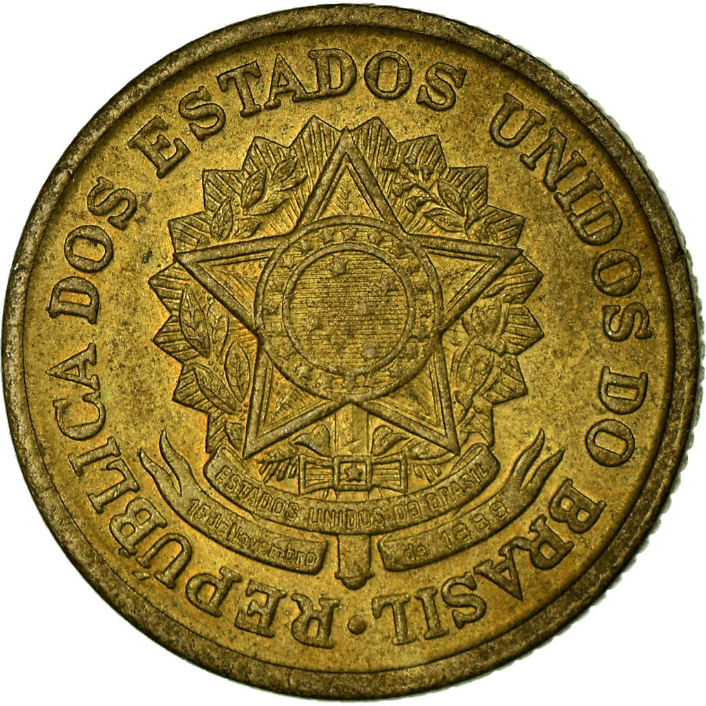 Coin, Brazil, 2 Cruzeiros, 1956, EF(40-45), Aluminum-Bronze, KM:568