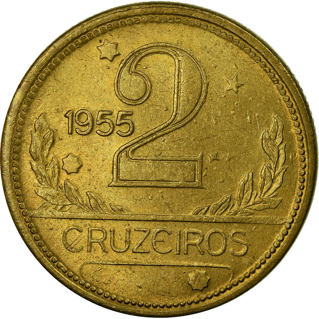 Monnaie, Brésil, 2 Cruzeiros, 1955, TTB, Aluminum-Bronze, KM:559