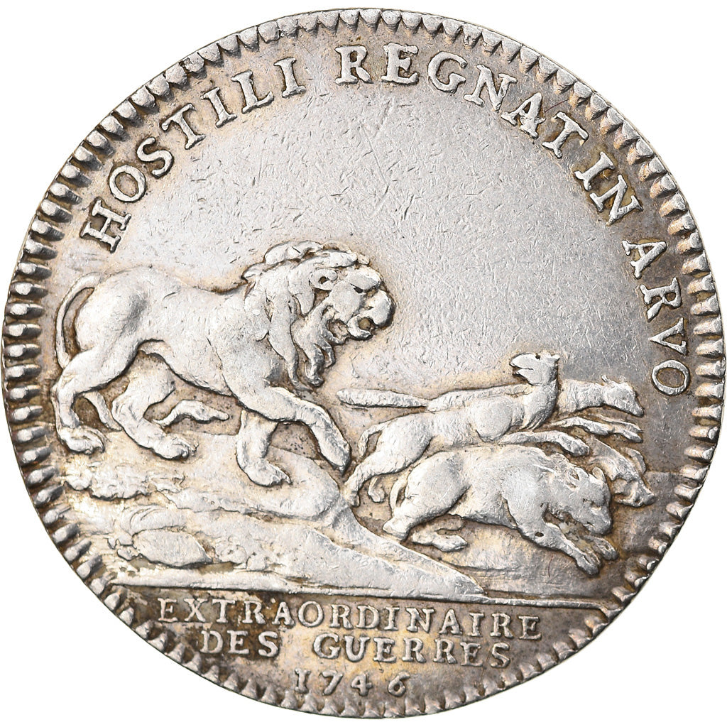 France, Token, Royal, Louis XV, Extraordinaire des Guerres, 1746, AU(50-53)