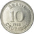 Coin, Brazil, 10 Cruzados, 1988, EF(40-45), Stainless Steel, KM:607