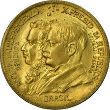 Moneda, Brasil, 500 Reis, 1922, MBC, Aluminio - bronce, KM:521.1