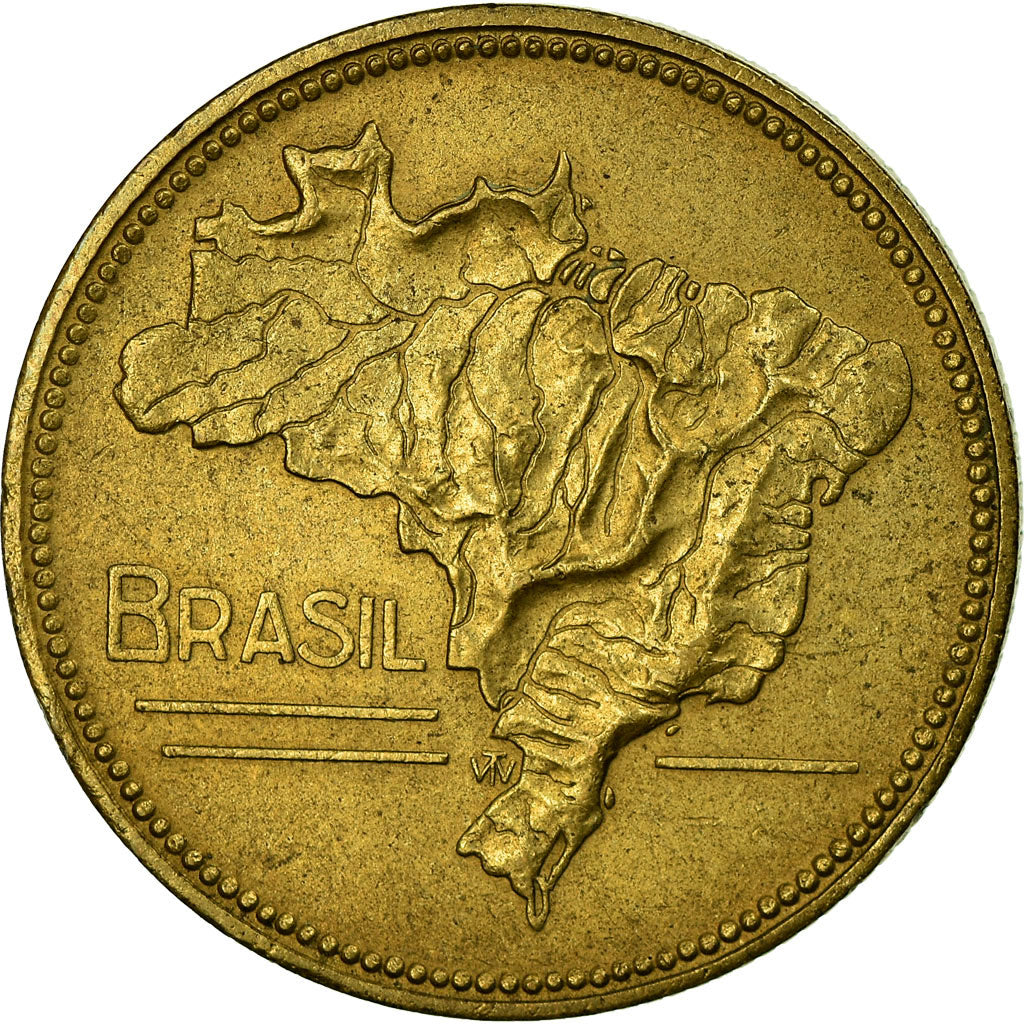 Coin, Brazil, 5 Cruzeiros, 1942, EF(40-45), Aluminum-Bronze, KM:560