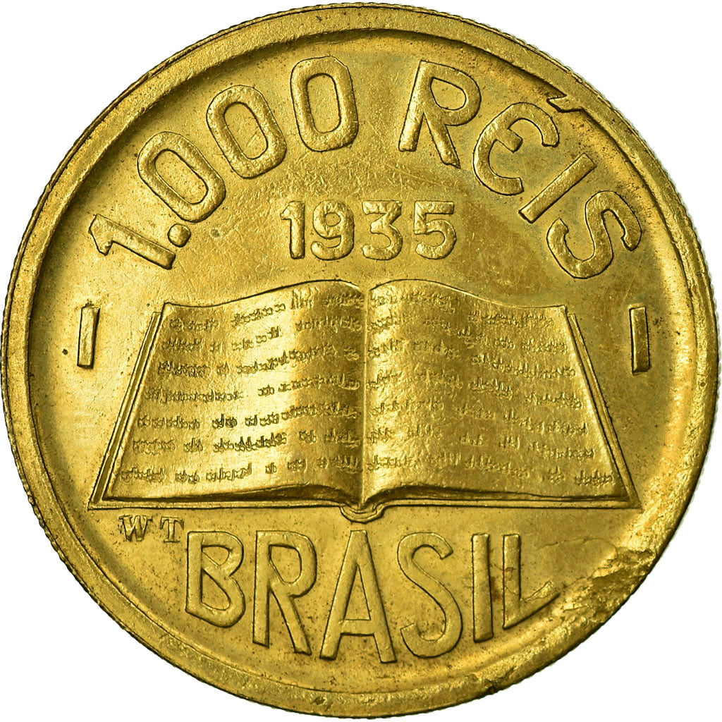 Monnaie, Brésil, 1000 Reis, 1935, TTB, Aluminum-Bronze, KM:534