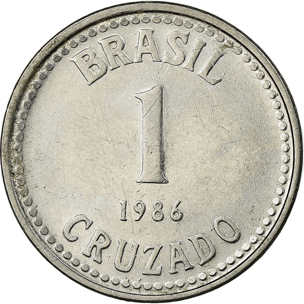 Coin, Brazil, Cruzado, 1986, EF(40-45), Stainless Steel, KM:605