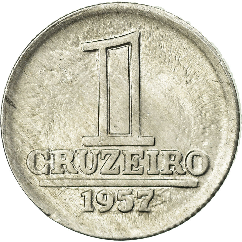 Moneda, Brasil, Cruzeiro, 1957, MBC, Aluminio, KM:570