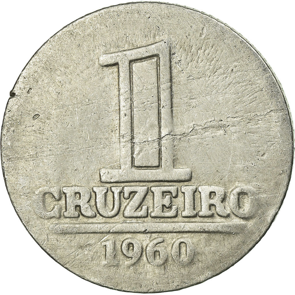 Coin, Brazil, Cruzeiro, 1960, EF(40-45), Aluminum, KM:570