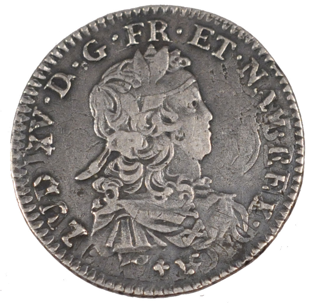 FRANCE, 1/6 Écu de France, 20 Sols, 1/6 ECU, 1720, Paris, KM #454.1, VF(30-35),
