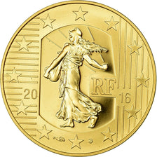 Munten, Frankrijk, Parijse munten, 50 Euro, Semeuse, Le Teston, 2016, FDC, Goud