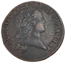 FRANCE, Sol au buste enfantin, Sol, 1720, Reims, KM #439.7, EF(40-45), Copper,..