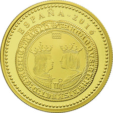 Espanha, 100 Euro, Fernando II de Aragon, 2016, Proof, MS(65-70), Dourado