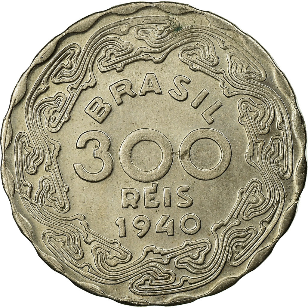 Coin, Brazil, 300 Reis, 1940, EF(40-45), Copper-nickel, KM:546