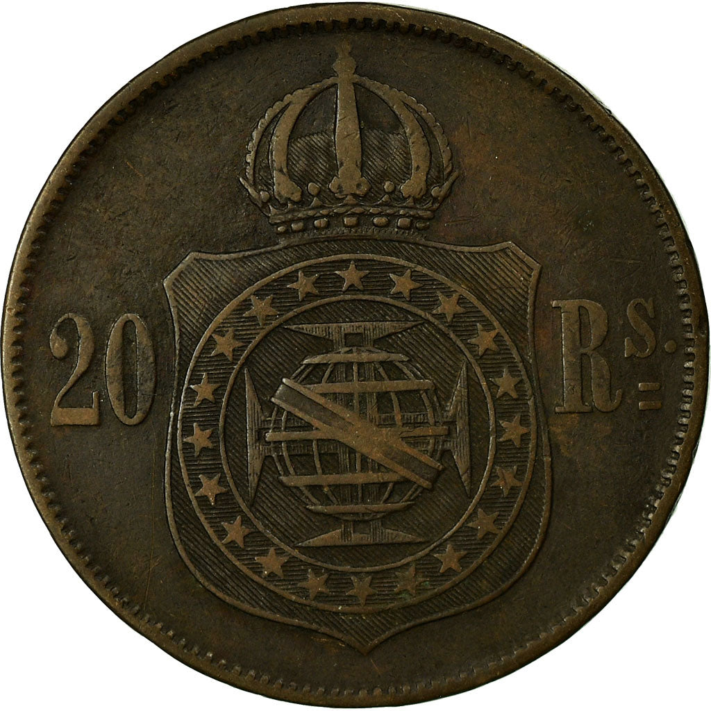 Monnaie, Brésil, Pedro II, 20 Reis, 1869, TB, Bronze, KM:474