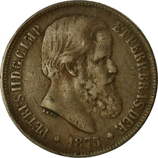 Coin, Brazil, Pedro II, 40 Reis, 1875, VF(20-25), Bronze, KM:479