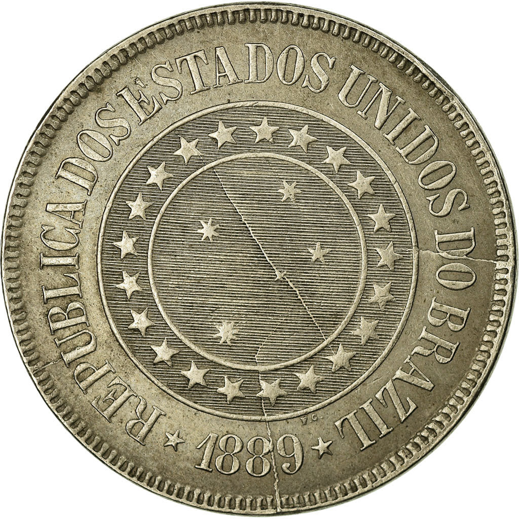 Monnaie, Brésil, Pedro II, 200 Reis, 1889, TTB, Copper-nickel, KM:484
