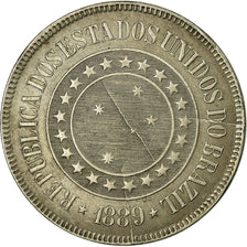 Monnaie, Brésil, Pedro II, 200 Reis, 1889, TTB, Copper-nickel, KM:484