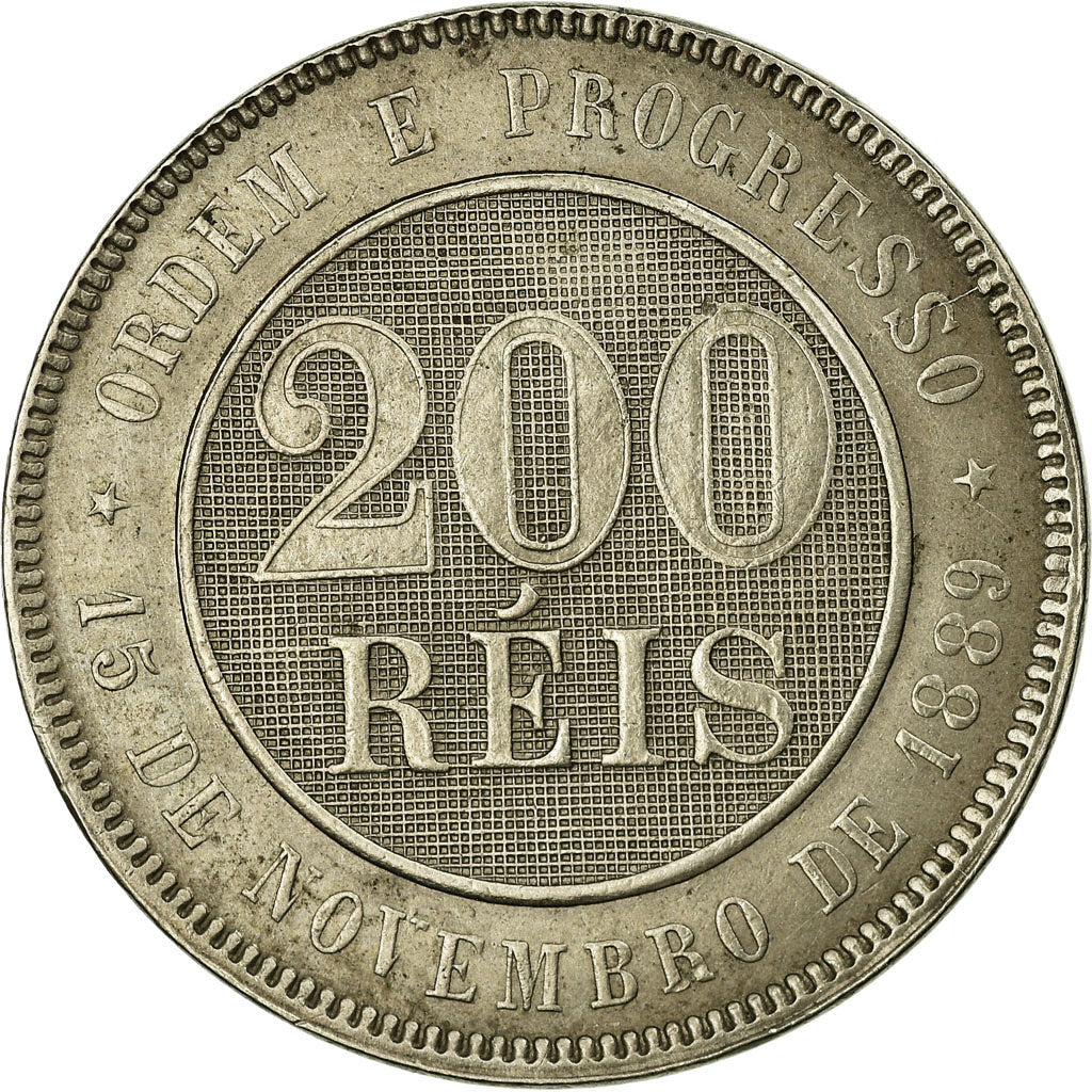 Monnaie, Brésil, Pedro II, 200 Reis, 1889, TTB, Copper-nickel, KM:484