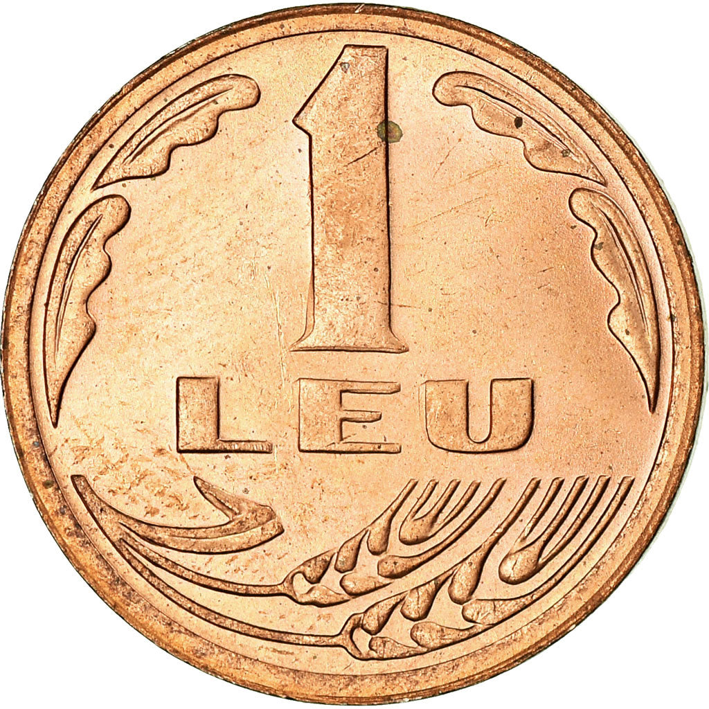 Coin, Romania, Leu, 1992, EF(40-45), Copper Clad Steel, KM:113