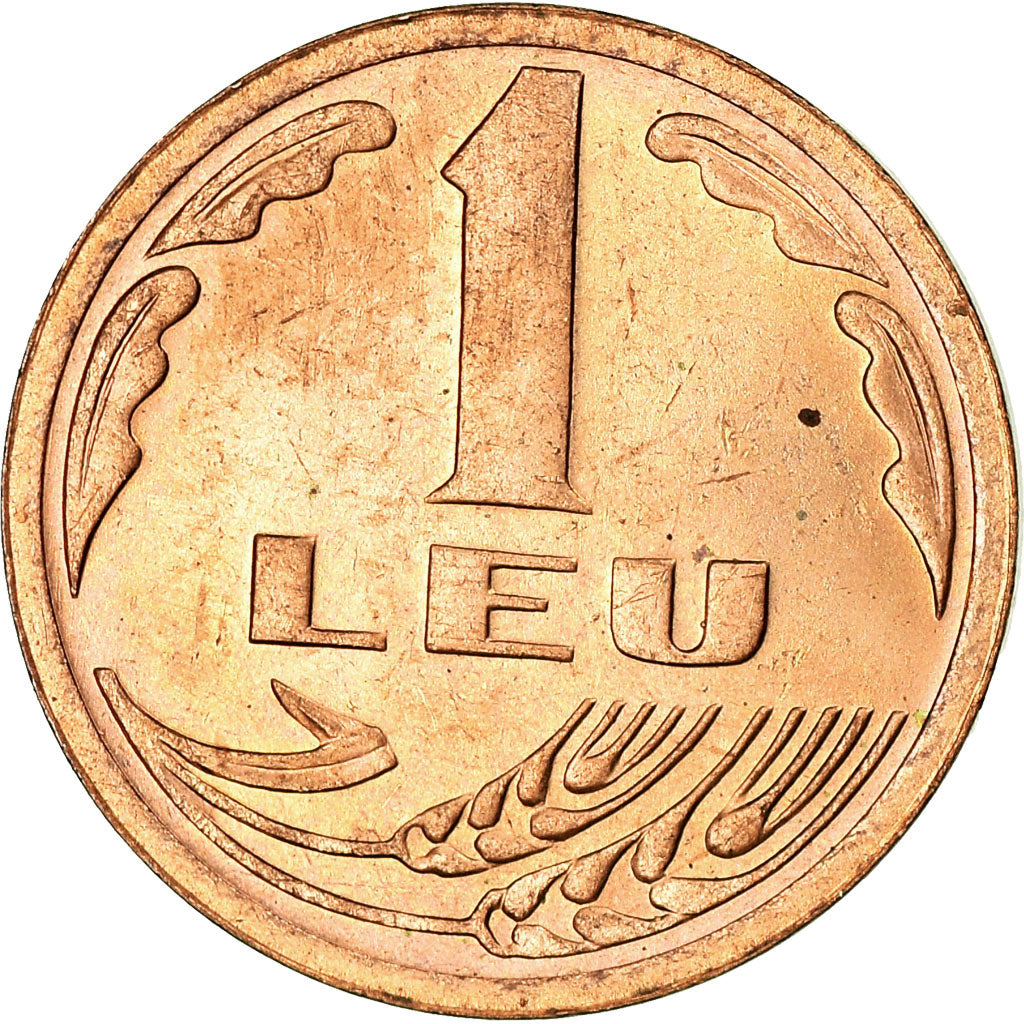 Coin, Romania, Leu, 1992, EF(40-45), Copper Clad Steel, KM:113