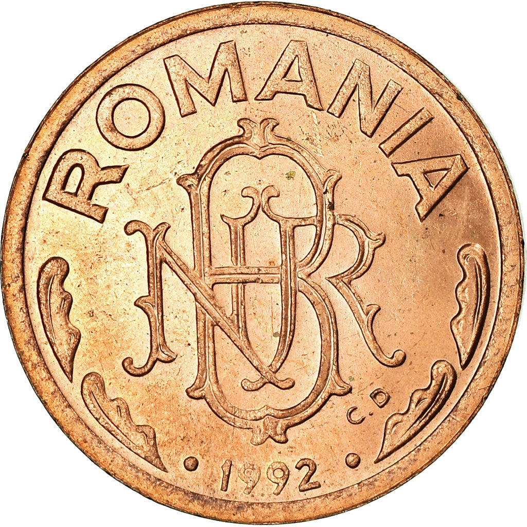 Coin, Romania, Leu, 1992, EF(40-45), Copper Clad Steel, KM:113