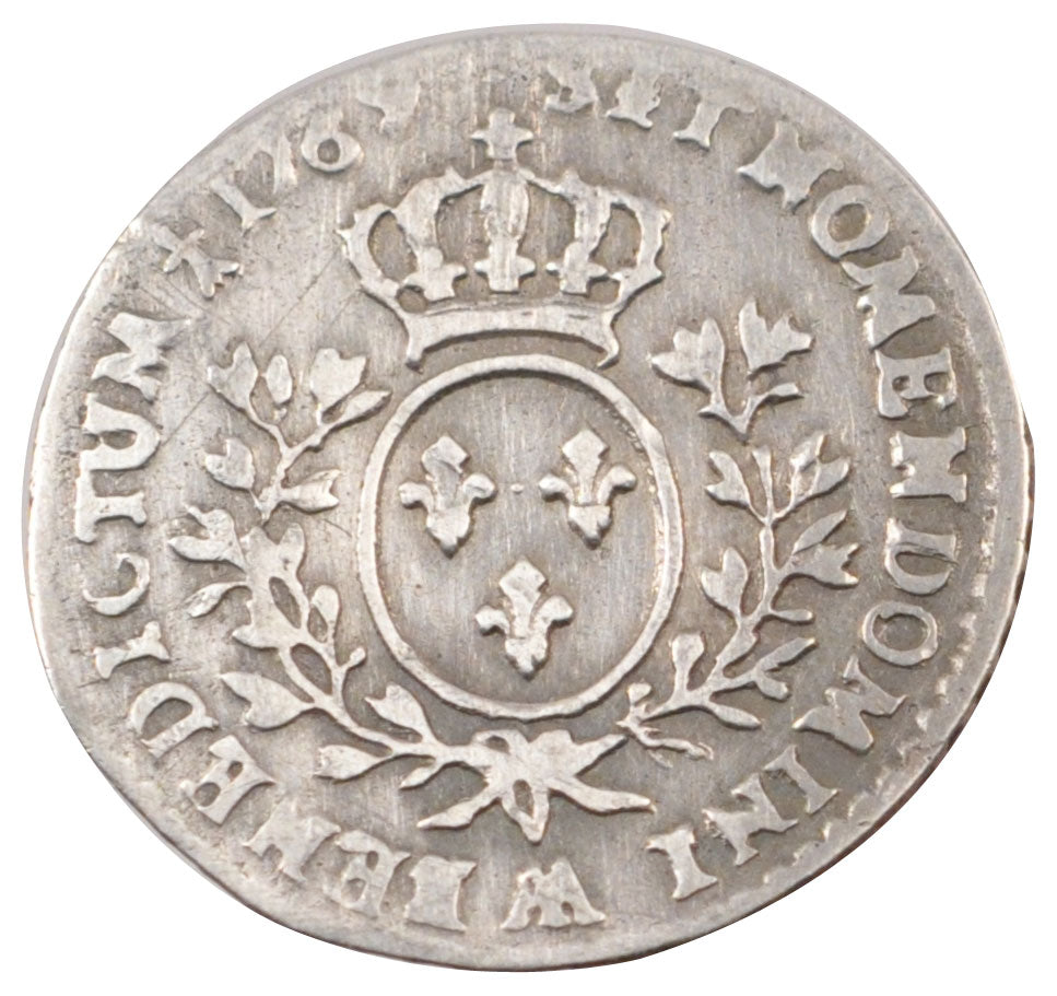 FRANCE, 1/10 Écu au bandeau, 12 Sols, 1/10 ECU, 1769, Metz, KM #511.2, F(12-15),