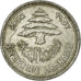 Coin, Lebanon, 5 Piastres, 1952, Paris, EF(40-45), Aluminum, KM:14