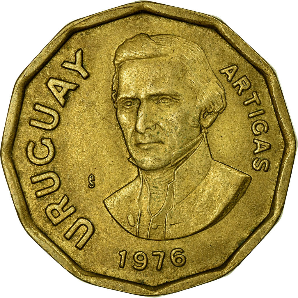 Coin, Uruguay, Nuevo Peso, 1976, Santiago, EF(40-45), Aluminum-Bronze, KM:69